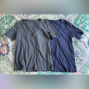 lululemon athletica- bundle of 2 v neck tees